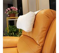 AmazeCov Coussin de tête inclinable en velours avec base antidérapante - Support de cou réglable pour soulager la douleur à la maison, au bureau et en voyage (blanc naturel)