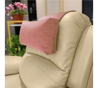 AmazeCov Oreiller de tête de fauteuil inclinable en velours avec base antidérapante - Support de cou réglable pour soulager la douleur à la maison, au bureau et en voyage (Rose)