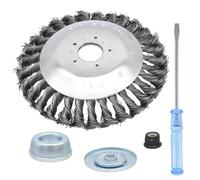 Amazeful Tête de débroussailleuse rotative en fil d'acier de 15,2 cm pour Sti-hl Husqvarna Ego Oregon Honda etc. Pour coupe-herbe à tige droite pour couper l'herbe, enlever la rouille, ébavurer la
