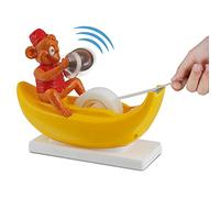 Amazeko Distributeur de ruban adhésif avec mouvement de claquement, décoration de bureau amusante, noyau de 2,5 cm, banane lestée antidérapante