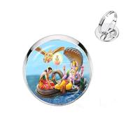 AMAZETEC Ganesha Statue de Ganesha Hindou Ganapati Vinayaka Anneaux Dieu, Vintage Seigneur Ganesh indien Bouddhisme Bague Réglable pour Femme, 25, Verre, Péridot créé