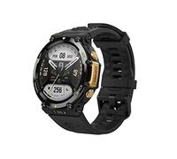 Amazfit T-REX 2, 47 mm, Montre Connectée Homme, AMOLED, 10 ATM, Montre GPS Sport de Qualité Militaire, 150+ Modes Sportifs, SpO2, Autonomie de 24 Jours, Noir&Or