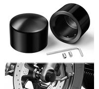 Amazicha Cache-écrou d'essieu Avant Noir Compatible avec Harley Softail Touring Street Glide Electra Glides Road Glides Sportster 08 et ultérieurs