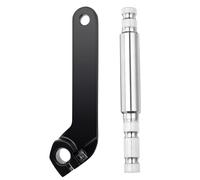 Amazicha Lot de 2 leviers de vitesses intérieurs en acier inoxydable pour Harley Davidson Touring Road Glide Electra Glide Road King Street Glide 1984-2016 Chrome et noir