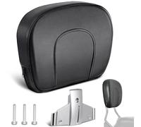Amazicha Sissy Bar Coussin de dossier arrière à détachement rapide compatible avec Harley Touring Road King Street Glide Electra Glide Road Glide Softail (Chrome)