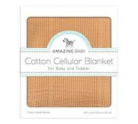 Amazing Baby by SwaddleDesigns, Couverture Cellulaire pour Bébé en Mousseline de Coton, Caramel Beurre Salé, 112 x 112cm