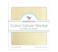 Amazing Baby by SwaddleDesigns, Couverture Cellulaire pour Bébé en Mousseline de Coton, Jaune Clair, 112 x 112cm
