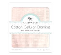 Amazing Baby by SwaddleDesigns, Couverture Cellulaire pour Bébé en Mousseline de Coton, Rose Clair, 112 x 112cm