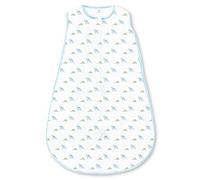 Amazing Baby by SwaddleDesigns, Gigoteuse en Coton avec Fermeture Éclair à Double Sens, Petits Dinosaures, Bleu Pastel, Petit, 0-6 Mois