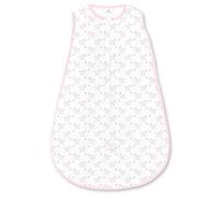Amazing Baby by SwaddleDesigns, Gigoteuse en Coton avec Fermeture Éclair à Double Sens, Petits Zèbres, Rose Pastel, Petit, 0-6 Mois