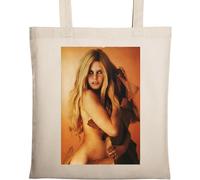 Amazing Blonde Girl Singer Artist Pop Star Culture Musique Chanson Naturel Ecologique Coton Sac fourre-tout Beige