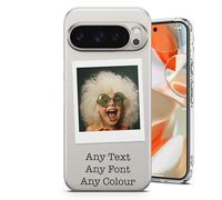 AMAZING Coque Personnalisée pour Google Pixel 8a - Personnalisable avec Votre Nom/Photo - TPU Souple - Qualité Premium, Design Durable Et Stylé - Style Polaroid