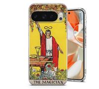 AMAZING Coque Tarot Carte Le Magicien - Étui pour Google Pixel 6,7,8,9,10,a,Pro Series - Étui Transparent Anti-Choc TPU