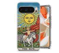 AMAZING Coque Tarot Carte Le Soleil - Étui pour Google Pixel 6,7,8,9,10,a,Pro Series - Étui Transparent Anti-Choc TPU