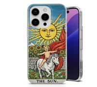AMAZING Coque Tarot Carte Le Soleil - Étui pour iPhone 6,7,8,X,XR,11,12,13,14,15,16,17, Air,e Series - Étui Transparent Anti-Choc TPU