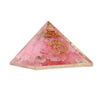 Amazing Gemstone Grande pyramide d'orgonite | Cristal pyramide de quartz rose | Pyramide d'orgonite holistique OM | Pyramides d'organes de guérison à énergie positive
