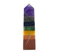 Amazing Gemstone Tour en cristal des sept chakras ~ Obélisque de point de guérison naturel pour Reiki et grille (5,1 à 7,6 cm)
