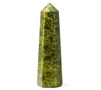 Amazing Gemstone Tourmaline verte en matrice de cristaux ~ Obélisque de point de guérison naturel pour Reiki et grille (5,1 à 7,6 cm)