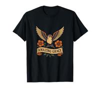 Amazing Grace - Hymne chrétien - Fleurs d'oiseaux Hirondelles T-Shirt