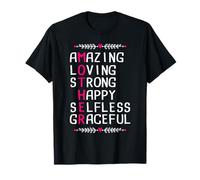 Amazing Loving Strong Happy Selfless Graceful Mother Day T-Shirt