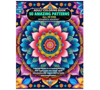 Amazing Patterns Coloring Book: 50 Unique Designs for Kids, Teens & Adults to Relax, Create, and Relieve Stress: Mindful Pattern Art for All Ages | ... Designs for Stress Relief & Creativity