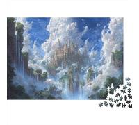 Amazing Waterfall Castle Puzzle 1000 Pièces Jouet De Défi pour Adultes Jeu De Puzzle Jeu Éducatif Familial Cadeau De Décoration Intérieure 38x26cm/1000pcs
