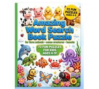 Amazing Word Search Book Puzzle for Kids Ages 4-9: 72 Fun Puzzles - Farm Animals, Ocean Creatures and Insects - Large Print Activity Book: Large-Print ... with Cute 3D Animals and Full Answer Key