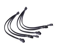 amazingdeal365 4 broches PWM Ventilateur Câble répartiteur 1 à 3 possibilités Black Câble rallonge pour bague (2)