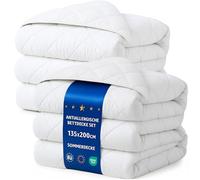 Amazinggirl Couette 200x135 cm - edredon été 1 ou 2 Personne et couettes pour lit sans Housse Parure: 2 X Couette Blanche en Microfibre 135 x 200 cm Oeko-Tex