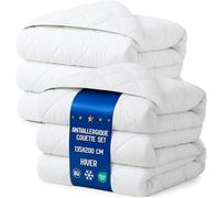 Amazinggirl Couette 200x135 cm - edredon Hiver 1 ou 2 Personne et couettes pour lit sans Housse Parure: 2 X Couette Blanche en Microfibre 135 x 200 cm Oeko-Tex