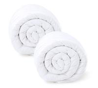 Amazinggirl Couette 200x140 cm - edredon été 1 ou 2 Personne et couettes pour lit sans Housse Parure: 2 X Couette Blanche en Microfibre140 x 200 cm Oeko-Tex