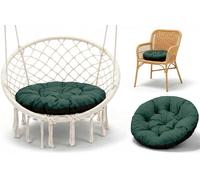 Amazinggirl Coussin Chaise Suspendu et rotin Jardin 60 cm - Rond Coussins de Fauteuil siège Suspendue et papasan papasan pour extérieur et intérieur Vert Teinte B