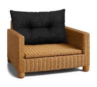 Amazinggirl Coussin Lounge Mobilier Jardin Coussin de Dossier 40x50 cm - Dossier Rattan Idéal pour Balcon terrasse Salon extérieur Confort Durable Coussins épais Graphite Lin écologique