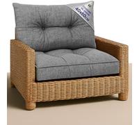 Amazinggirl Coussin Lounge Mobilier Jardin Coussin de Dossier 40x60 cm - Dossier Rattan Idéal pour Balcon terrasse Salon extérieur Confort Durable Coussins épais Gris