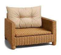 Amazinggirl Coussin Lounge Mobilier Jardin Coussin de Dossier 40x70 cm - Dossier Rattan Idéal pour Balcon terrasse Salon extérieur Confort Durable Coussins épais Beige