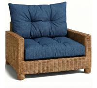 Amazinggirl Coussin Lounge Mobilier Jardin Coussin de siège 60x60 cm - Dossier Rattan Idéal pour Balcon terrasse Salon extérieur Confort Durable Coussins épais Jean Lin écologique
