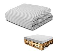 Amazinggirl Housse pour Coussin de Palette en Carton Mousse, Coussin compensé pour Matelas de Sol Housse: 120x80 cm - Idéal pour Meubles et Lits en palettes Oeko-Tex Gris Clair Lincoln