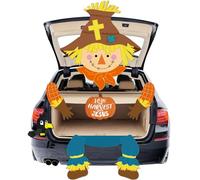 AmazingSpark Kit de 9 décorations d'Halloween en forme de tronc d'épouvantail ou de friandises pour voiture, épouvantail chrétien, citrouille, corbeau, joignez la récolte avec Jésus pour Halloween