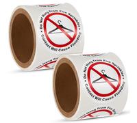 AmazingSpark Lot de 2 rouleaux de 300 autocollants « Do Not Hang from Fire Sprinkler » - 7,6 cm - Papier enduit adhésif avec grille au dos - Autocollants Contact Will Cause Inondation