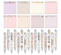 AmazingSpark Lot de 24 cadeaux d'assistant administratif comprenant des stylos à bille amusants et des notes autocollantes, assistants administratifs, secrétaires, professionnels, cadeaux de