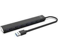 Amazinnov - Hub USB 3.0 vers 7 Ports Multi Port USB Alimenté 12V / 2A avec Interrupteur Indépendant, Indicateur LED et Câble de 100 cm