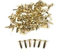 Amazleer 200Pcs Attaches Parisiennes Or, Mini Brads Rond Métal 8x18 mm, Brads Dorés pour Scrapbooking, Attaches Parisiennes Rondes, Accessoires Artisanat et Bricolage (200)