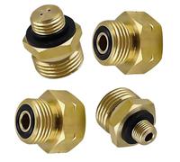 Amazleer Europa - Lot de 4 adaptateurs pour bouteille de gaz - Adaptateur de bouteille de gaz en laiton de qualité supérieure - Pour bouteilles de gaz allemandes