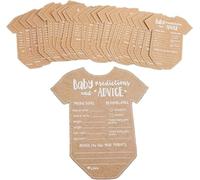 Amazleer Lot de 25 cartes de prédiction pour bébé, cartes de conseils en vélin pour fête prénatale, cadeaux de révélation du sexe de bébé pour décorations de fête prénatale, fournitures de fête (25)