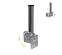 Amazmount Support universel réglable pour caméra de sécurité extérieure de 3,8 cm de diamètre pour station météo murale, kit de fixation de mât d'antenne de 25,4 cm de long