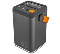 AMAZOM 36W Power Banks 60000Mah Charge Rapide, Chargeur Portable pour Station d'alimentation Extérieure Chargeur De Téléphone avec Adaptateur CC Banque d'alimentation 5 Sorties 3 Entrées Batterie
