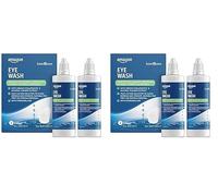 Amazon Basic Care Lave-œil avec de l'hyaluronate de sodium et des extraits de fleurs naturels, 360 ml (Lot de 4)