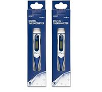 Amazon Basic Care - Thermomètre numérique, Bleu (Lot de 2)