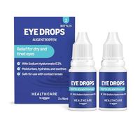 Amazon Basic Care Yeux Gouttes oculaires avec Hyaluronate de Sodium 0,2%, 15 ml (Lot de 2)
