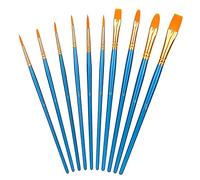 Amazon Basics 1 Lot de pinceaux, 10 tailles différentes, pour artistes, adultes et enfants, Bleu